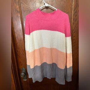White birch color block sweater size 1x